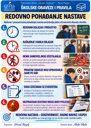 Poster: Redovno pohađanje nastave